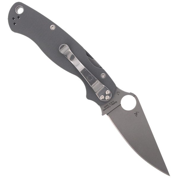 Nóż składany Spyderco Para Military 2 G-10 Dark Gray Maxamet Plain (C81GPDGY2)-4