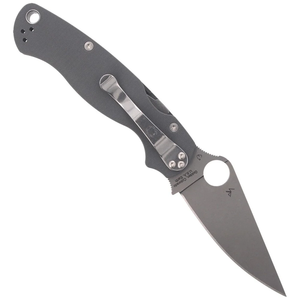 Nóż składany Spyderco Para Military 2 G-10 Dark Gray Maxamet Plain (C81GPDGY2) 4 Nóż składany Spyderco Para Military 2 G-10 Dark Gray Maxamet Plain (C81GPDGY2)