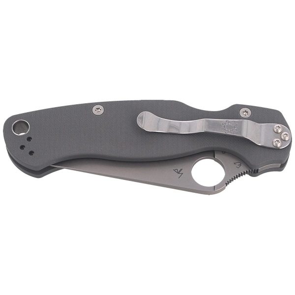 Nóż składany Spyderco Para Military 2 G-10 Dark Gray Maxamet Plain (C81GPDGY2)-8