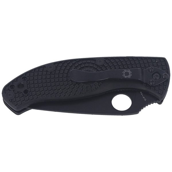 Nóż składany Spyderco Tenacious Lightweight Black FRN, Black 8Cr13MoV by Eric Glesser (C122PBBK)-8