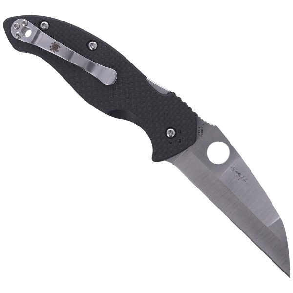 Nóż składany Spyderco Canis Carbon Fiber / G-10 Laminate Plain (C248CFP)-4