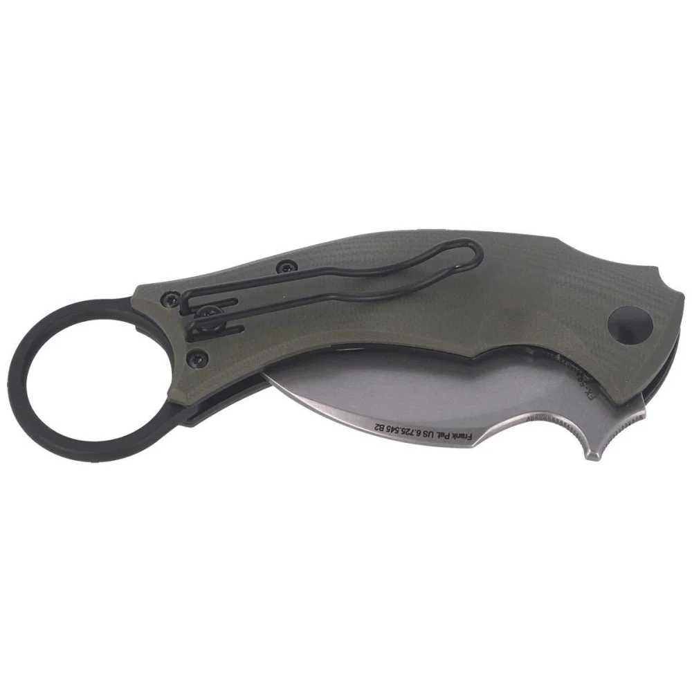 Nóż składany FOX Karambit Black Bird by Bastinelli G10 OD Green, Stone Washed (FX-591 ODSW) 6 Nóż składany FOX Karambit Black Bird by Bastinelli G10 OD Green, Stone Washed (FX-591 ODSW)