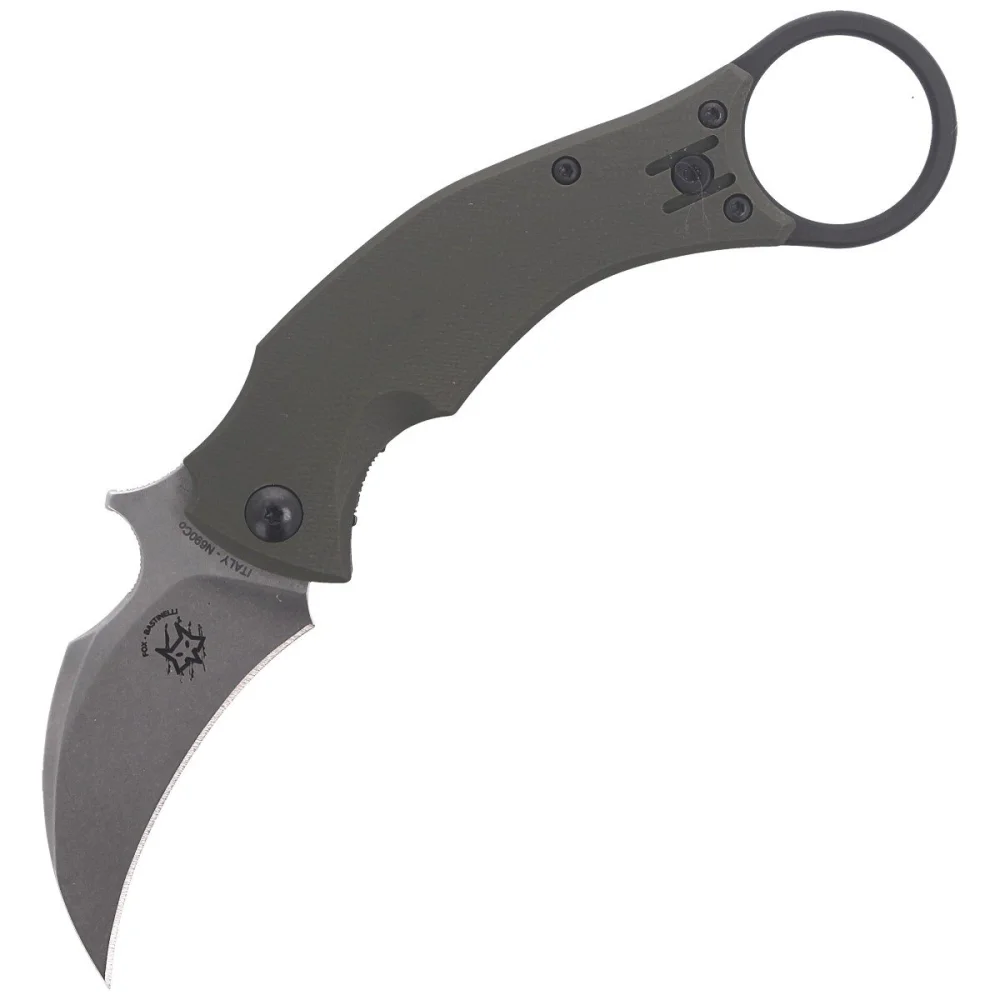 Nóż składany FOX Karambit Black Bird by Bastinelli G10 OD Green, Stone Washed (FX-591 ODSW) 7 Nóż składany FOX Karambit Black Bird by Bastinelli G10 OD Green, Stone Washed (FX-591 ODSW)
