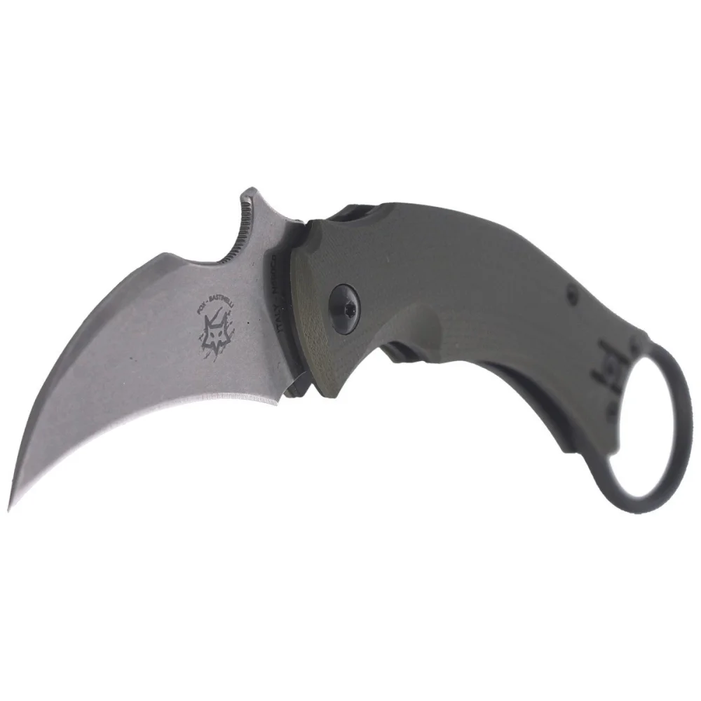 Nóż składany FOX Karambit Black Bird by Bastinelli G10 OD Green, Stone Washed (FX-591 ODSW) 8 Nóż składany FOX Karambit Black Bird by Bastinelli G10 OD Green, Stone Washed (FX-591 ODSW)