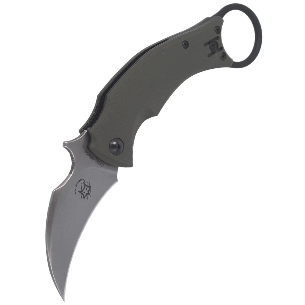 Nóż składany FOX Karambit Black Bird by Bastinelli G10 OD Green, Stone Washed (FX-591 ODSW) 5 Nóż składany FOX Karambit Black Bird by Bastinelli G10 OD Green, Stone Washed (FX-591 ODSW)