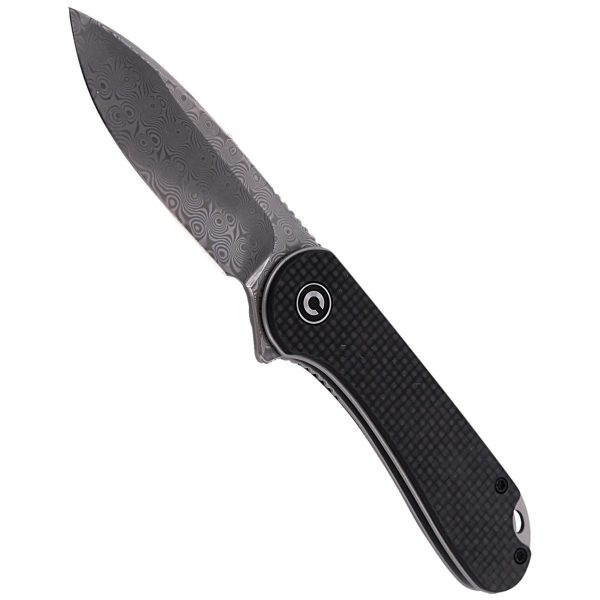Nóż składany CIVIVI Elementum Flipper Twill Carbon Fiber / Black G10, Damascus (C907DS)-5