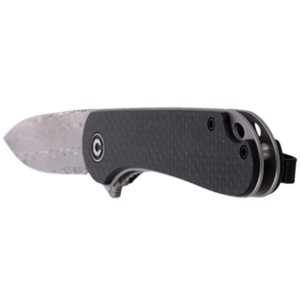Nóż składany CIVIVI Elementum Flipper Twill Carbon Fiber / Black G10, Damascus (C907DS)-6