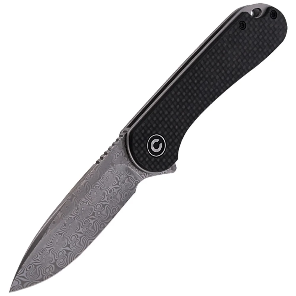 Nóż składany CIVIVI Elementum Flipper Twill Carbon Fiber / Black G10, Damascus (C907DS) 7 Nóż składany CIVIVI Elementum Flipper Twill Carbon Fiber / Black G10, Damascus (C907DS)