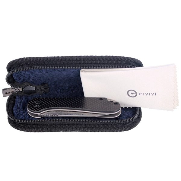 Nóż składany CIVIVI Elementum Flipper Twill Carbon Fiber / Black G10, Damascus (C907DS)-9