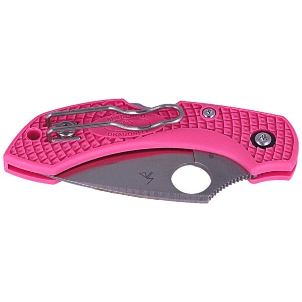 Nóż składany Spyderco Dragonfly 2 FRN Pink, CPM S30V Plain (C28FPPNS30V2)-2