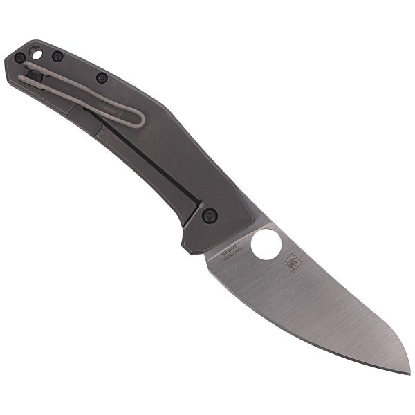 Nóż składany Spyderco SpydieChef Gray Titanium, Satin LC200N by Marcin Slysz (C211TIP)-3