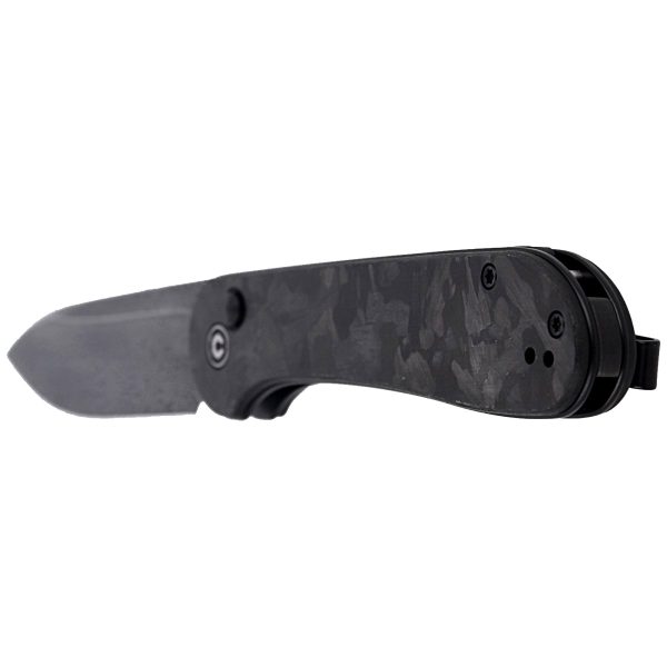 Nóż składany CIVIVI Button Lock Elementum Marble Carbon Fiber Black, Black Damascus (C2103DS-3)-6