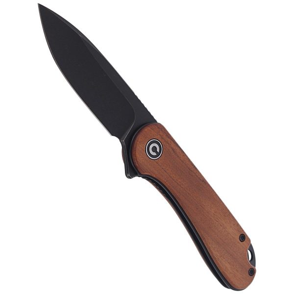 Nóż składany CIVIVI Elementum Flipper Cuibourtia Wood, Black Stonewashed (C907U)-5
