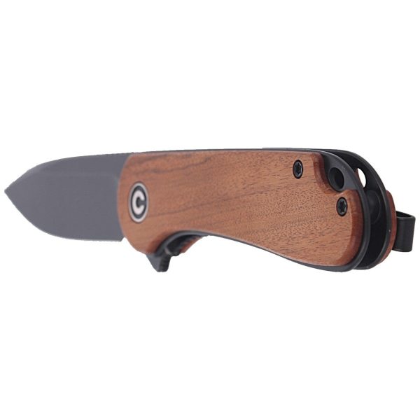 Nóż składany CIVIVI Elementum Flipper Cuibourtia Wood, Black Stonewashed (C907U)-6