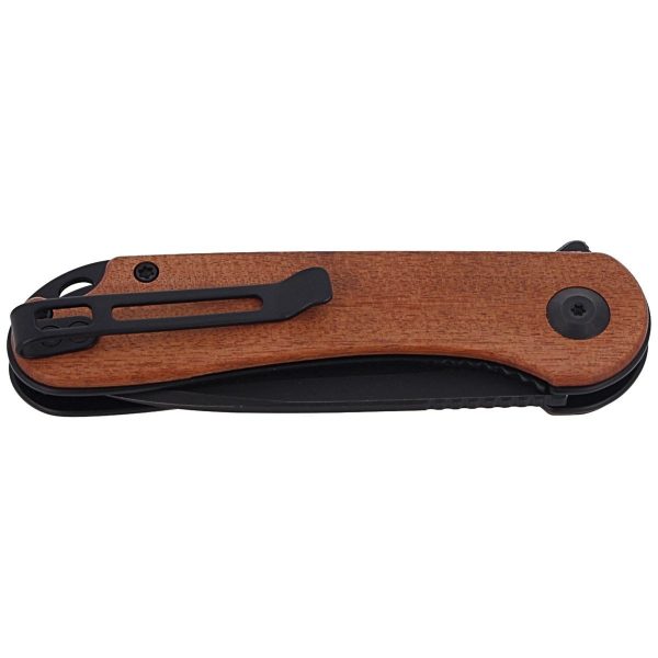 Nóż składany CIVIVI Elementum Flipper Cuibourtia Wood, Black Stonewashed (C907U)-8