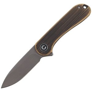 Nóż składany CIVIVI Mini Elementum Black Brass, Gray Hand Rubbed (C18062Q-1)-1
