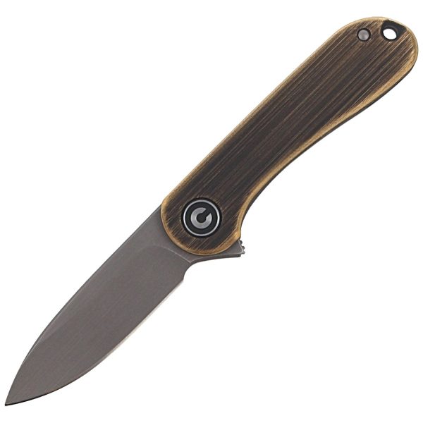 Nóż składany CIVIVI Mini Elementum Black Brass, Gray Hand Rubbed (C18062Q-1)-1