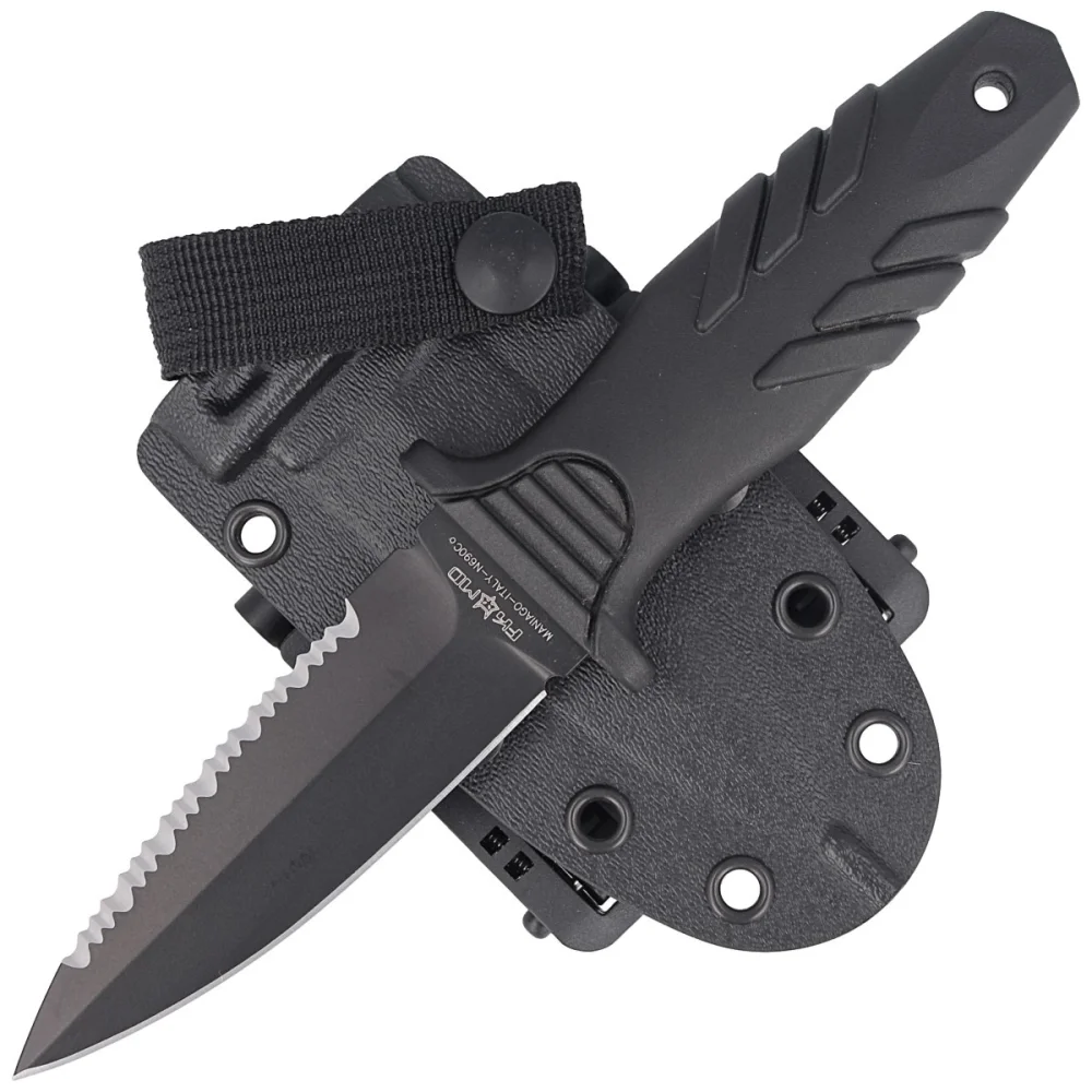 Nóż nurkowy Fox Tactical Elementum Dagger PP+TPE Black, Black Blade (FX-647 S) 4 Nóż nurkowy Fox Tactical Elementum Dagger PP+TPE Black, Black Blade (FX-647 S)