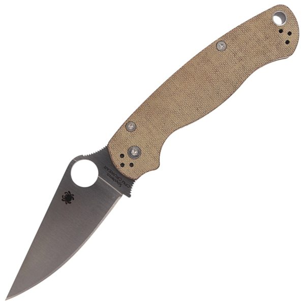 Nóż składany Spyderco Para Military 2 CPM Cru-Wear, Brown Micarta (C81MPCW2)-1