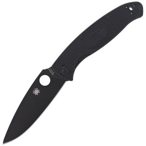 Nóż składany Spyderco Resilience Lightweight, Black Blade Plain 8Cr13MoV (C142PBBK)-1