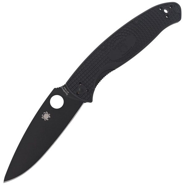 Nóż składany Spyderco Resilience Lightweight, Black Blade Plain 8Cr13MoV (C142PBBK)-1