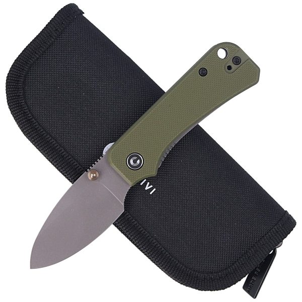 Nóż składany CIVIVI Baby Banter Green G10, Gray Stonewashed by Ben Petersen (C19068S-5)-2