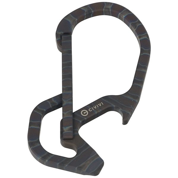 Karabińczyk CIVIVI Click Carabiner Keychain Multi-Tool, Flamed Titanium (CA-01B)-3