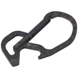 Karabińczyk CIVIVI Click Carabiner Keychain Multi-Tool, Flamed Titanium (CA-01B)-1