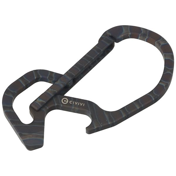Karabińczyk CIVIVI Click Carabiner Keychain Multi-Tool, Flamed Titanium (CA-01B)-1