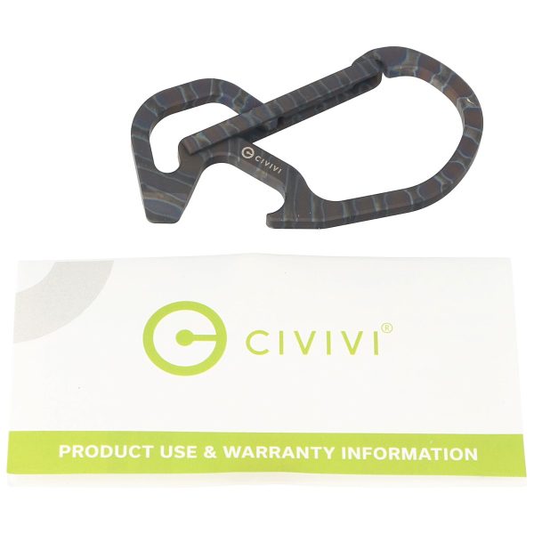 Karabińczyk CIVIVI Click Carabiner Keychain Multi-Tool, Flamed Titanium (CA-01B)-4