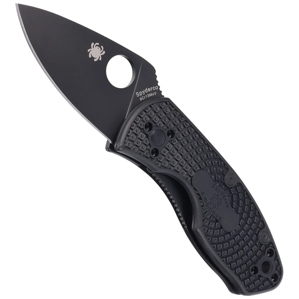 Nóż składany Spyderco Ambitious Black FRN, Black Blade 8Cr13MoV (C148PBBK) 4 Nóż składany Spyderco Ambitious Black FRN, Black Blade 8Cr13MoV (C148PBBK)