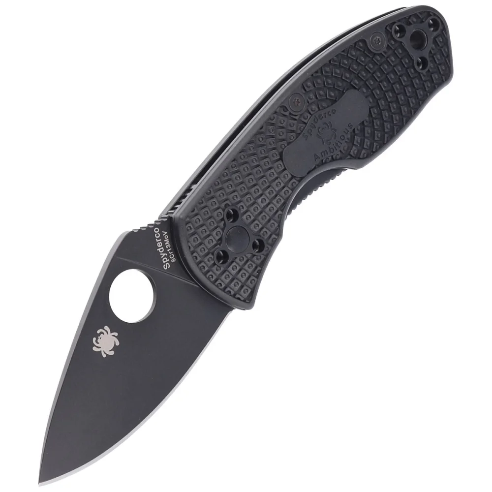 Nóż składany Spyderco Ambitious Black FRN, Black Blade 8Cr13MoV (C148PBBK) 6 Nóż składany Spyderco Ambitious Black FRN, Black Blade 8Cr13MoV (C148PBBK)