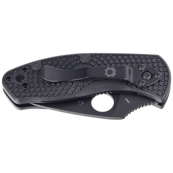 Nóż składany Spyderco Ambitious Black FRN, Black Blade 8Cr13MoV (C148PBBK)-7