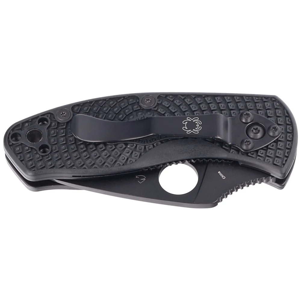 Nóż składany Spyderco Ambitious Black FRN, Black Blade 8Cr13MoV (C148PBBK) 7 Nóż składany Spyderco Ambitious Black FRN, Black Blade 8Cr13MoV (C148PBBK)