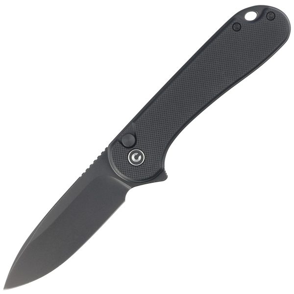Nóż składany Civivi Button Lock Elementum II Black G10, Black Stonewashed Nitro-V (C18062P-1)-1