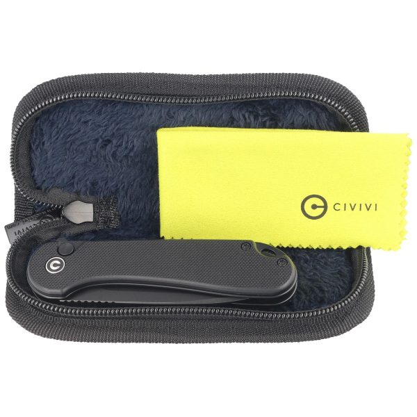 Nóż składany Civivi Button Lock Elementum II Black G10, Black Stonewashed Nitro-V (C18062P-1)-3