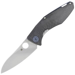 Nóż składany Spyderco Drunken Carbon Fiber / Titanium, Satin CPM S90V Plain by Dmitry Sinkevich (C235CFTIP)-1