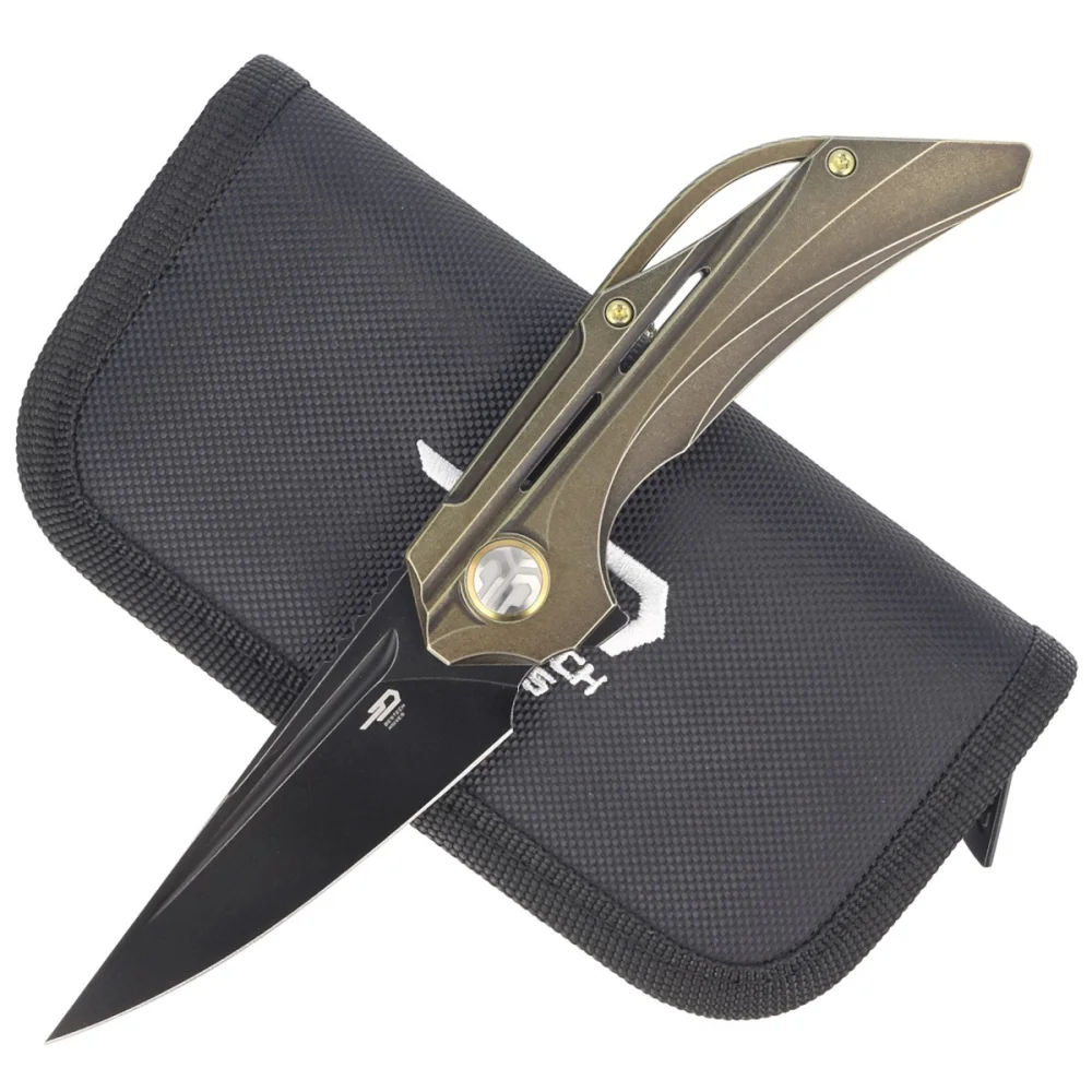 Nóż składany Bestech Vigil Bronze Titanium, Black Stonewashed M390 by Kombou (BT2201D) 2 Nóż składany Bestech Vigil Bronze Titanium, Black Stonewashed M390 by Kombou (BT2201D)
