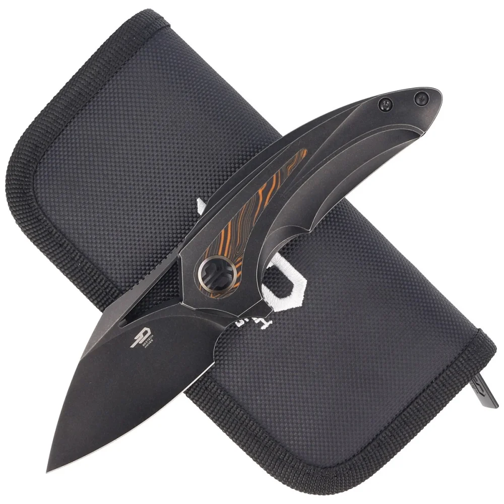 Nóż składany Bestech Nuke Black Titanium/Black Orange G10, Black Stonewashed M390 by Kombou (BT2107E) 2 Nóż składany Bestech Nuke Black Titanium/Black Orange G10, Black Stonewashed M390 by Kombou (BT2107E)