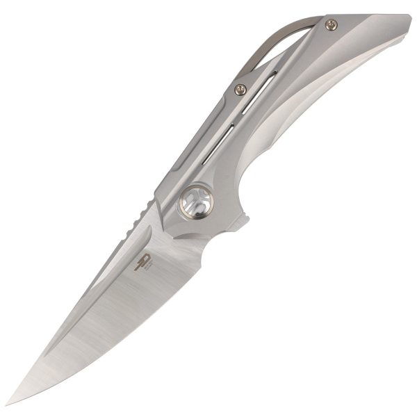 Nóż składany Bestech Vigil Gray Titanium, Satin M390 by Kombou (BT2201A)-1