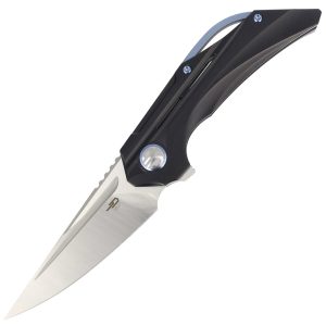 Nóż składany Bestech Vigil Black Titanium, Satin M390 by Kombou (BT2201C)-1