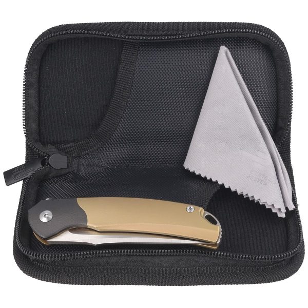 Nóż składany Bestech Supernova Gold Titanium/Black Zirconium, Satin M390 (BT2111C)-3