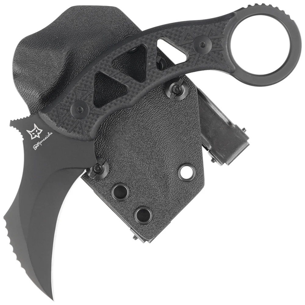 Nóż FOX Tribal K Karambit Black G10, Black Top Shield N690Co by Doug Marcaida (FX-803) 2 Nóż FOX Tribal K Karambit Black G10, Black Top Shield N690Co by Doug Marcaida (FX-803)