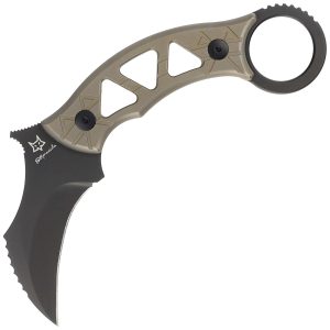 Nóż FOX Tribal K Karambit Titanium Bronze, Black PVD M390 by Doug Marcaida (FX-803 TiPVD)-1