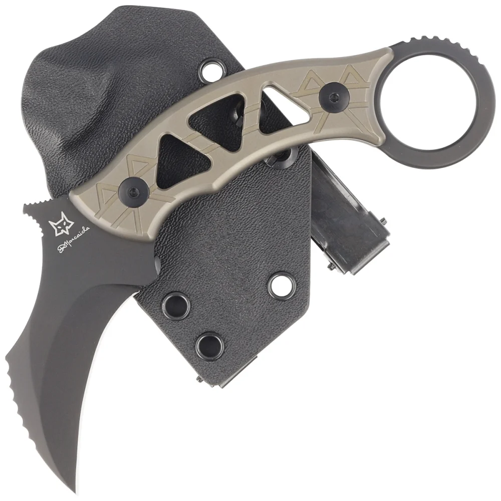Nóż FOX Tribal K Karambit Titanium Bronze, Black PVD M390 by Doug Marcaida (FX-803 TiPVD) 2 Nóż FOX Tribal K Karambit Titanium Bronze, Black PVD M390 by Doug Marcaida (FX-803 TiPVD)