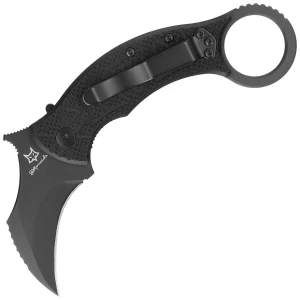 Nóż składany FOX Tribal K Karambit Black G10, Black Top Shield N690Co by Doug Marcaida (FX-802)-1