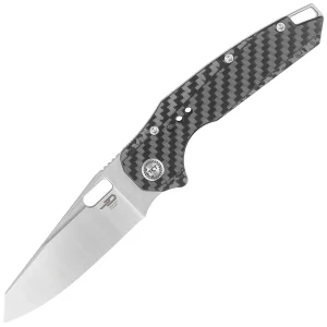 Nóż składany Bestech Nyxie Grey Titanium/Carbon Fiber, Stonewashed/Satin CPM S35VN by Todd Knife and Tool (BT2209C)-1