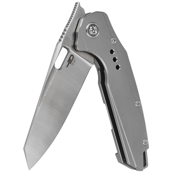Nóż składany Bestech Nyxie Grey Titanium, Stonewashed/Satin CPM S35VN by Todd Knife and Tool (BT2209A)-4