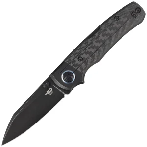 Nóż składany Bestech Tonic Black Titanium/Carbon Fiber, Black Stonewashed M390 by Colin Maisonpierre (BT2204E)-1