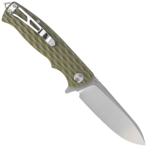Nóż składany Bestech Grampus Green G10, Stonewashed/Satin D2 (BG02B)-2